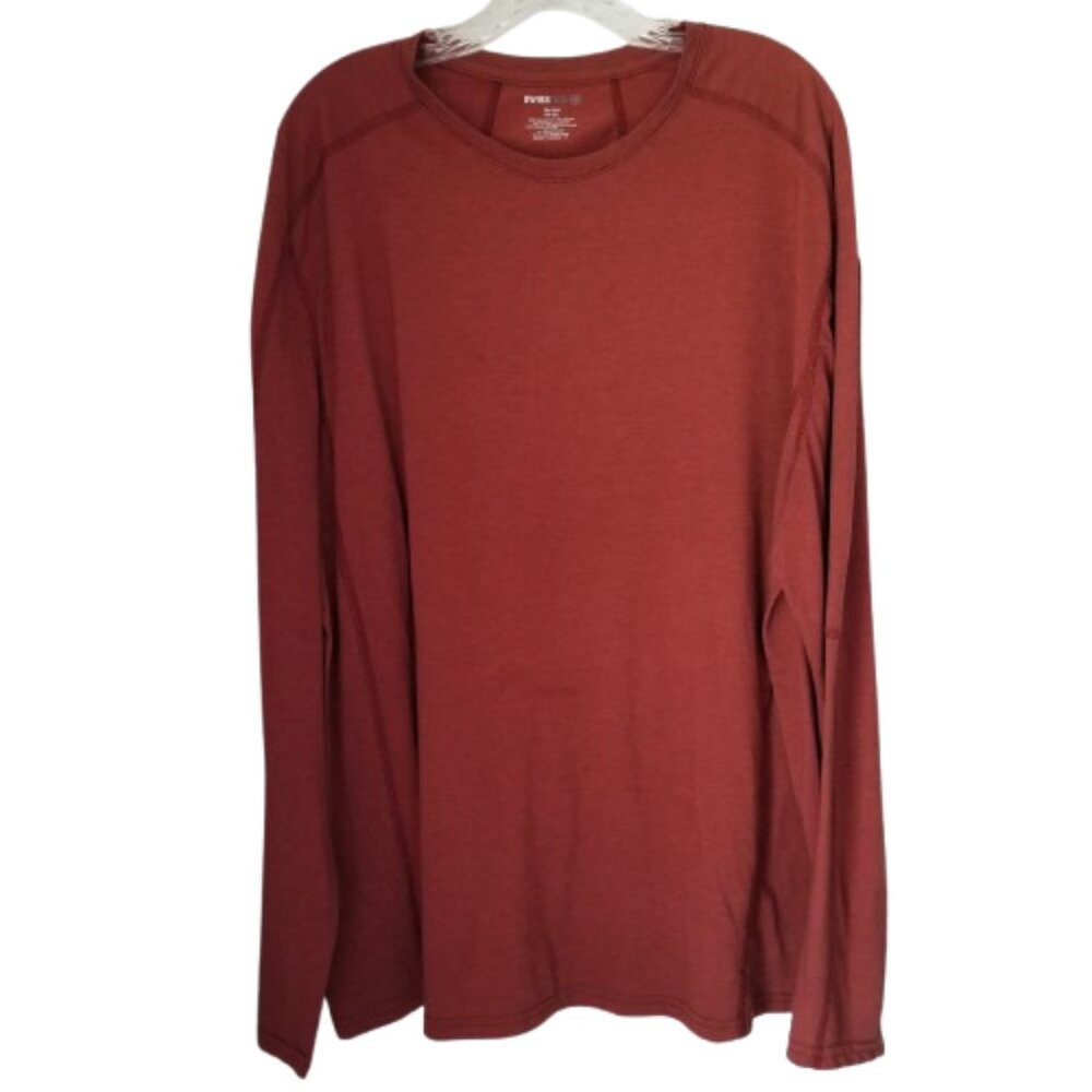 Swiss Tech Outdoors Long Sleeve Crewneck Rust T Shirt Men's Size XXL 50-52